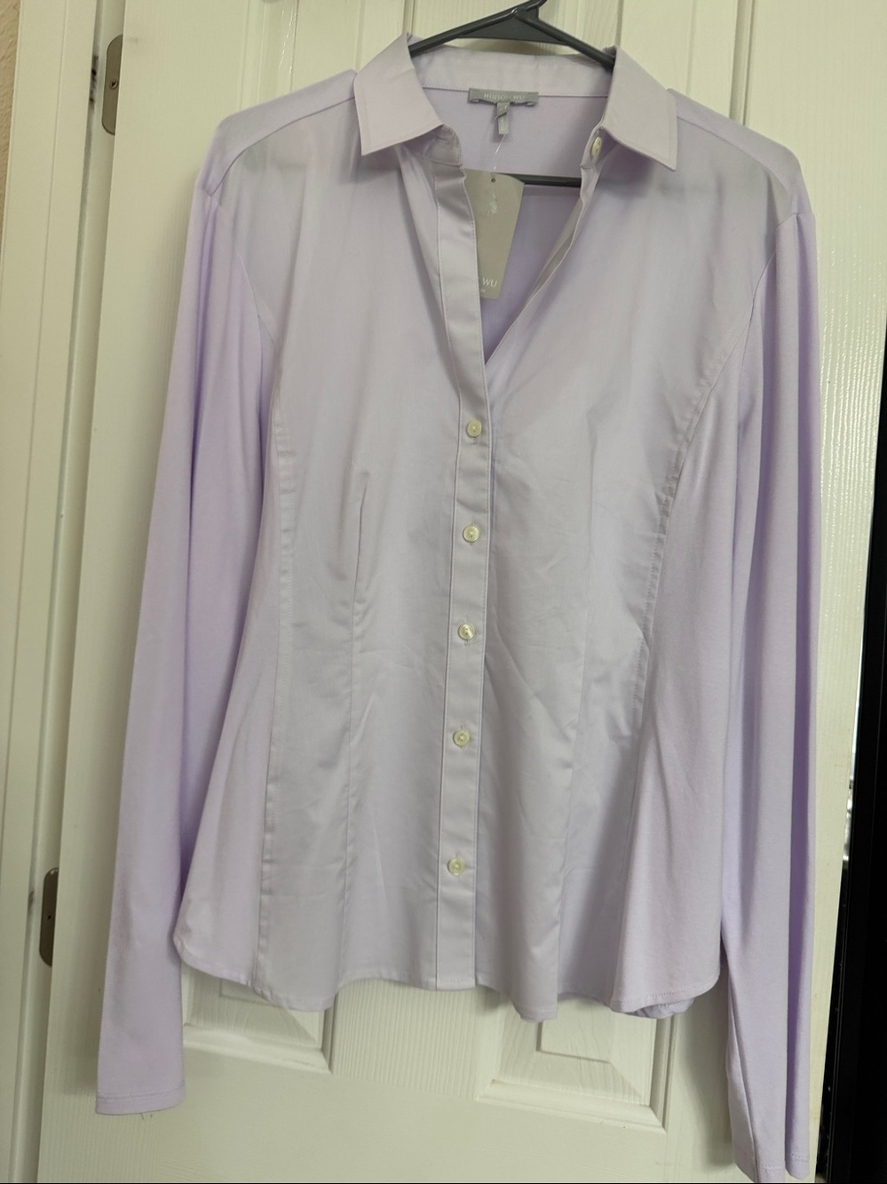 Hinson Wu Jamie Blouse in Lilac. NEW with tags . Size XL
